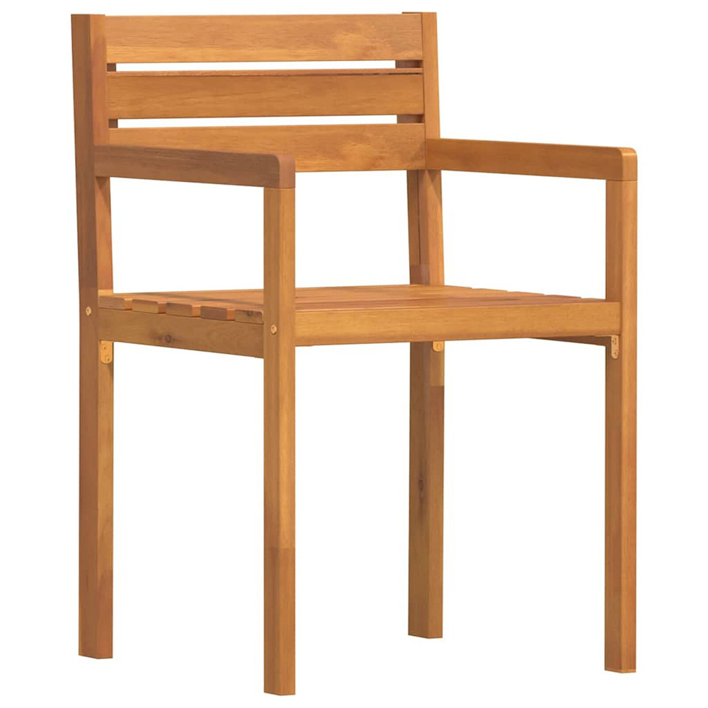 Revano Garden 70cm Acacia Wood Dining Table with 2 Chairs in Brown