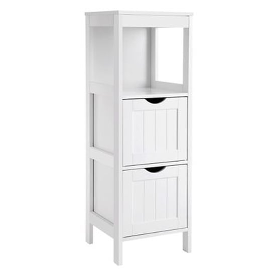 Revere Wooden 2 Drawers Bathroom Storage Cabinet In White_2