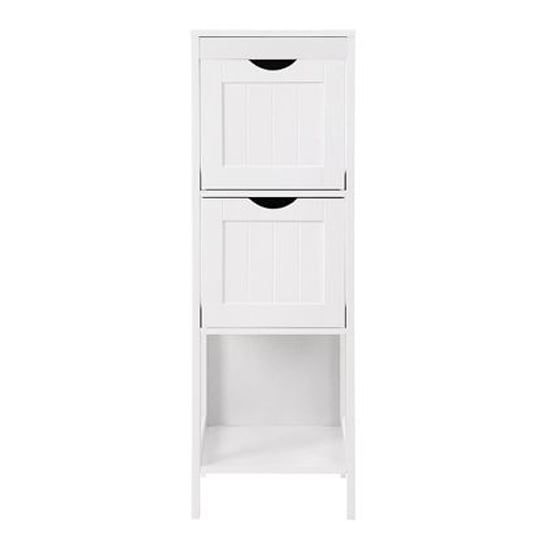 Revere Wooden 2 Drawers Bathroom Storage Cabinet In White_3