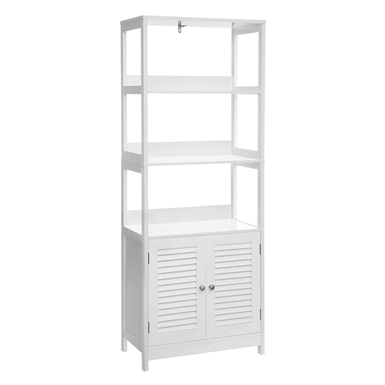 Revere 3 Open Shelves Bathroom Storage Cabinet In White | FiF