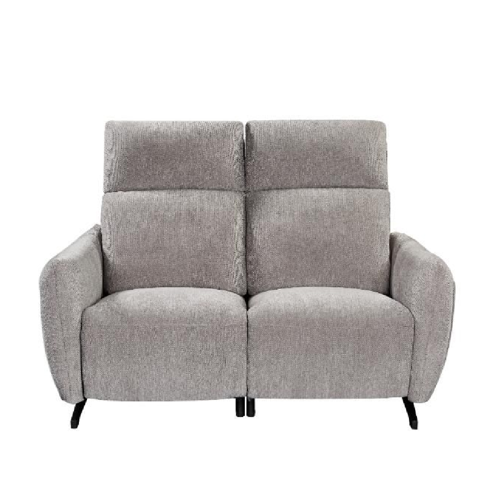 Revere Fabric Electric Recliner 2 Seater Sofa In Natural