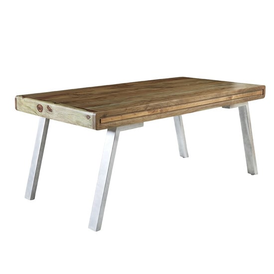 Product photograph of Reverso Large Wooden Dining Table In Two Tone Oak from Furniture in Fashion