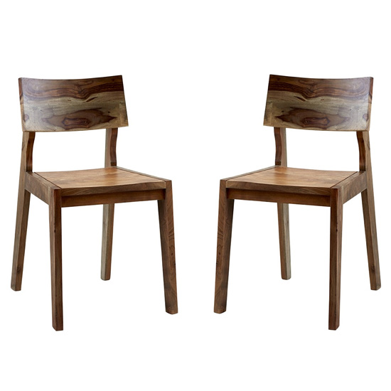 Read more about Reverso two tone oak wooden dining chairs in pair