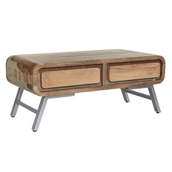 Photo of Reverso wooden coffee table in reclaimed wood and iron