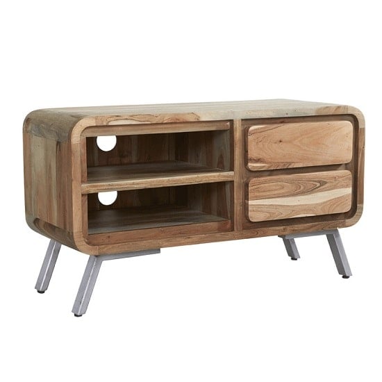 Product photograph of Reverso Wooden Tv Stand Medium In Reclaimed Iron And Wood from Furniture in Fashion