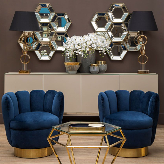 Revive Wall Bedroom Mirror In Warm Gold Frame