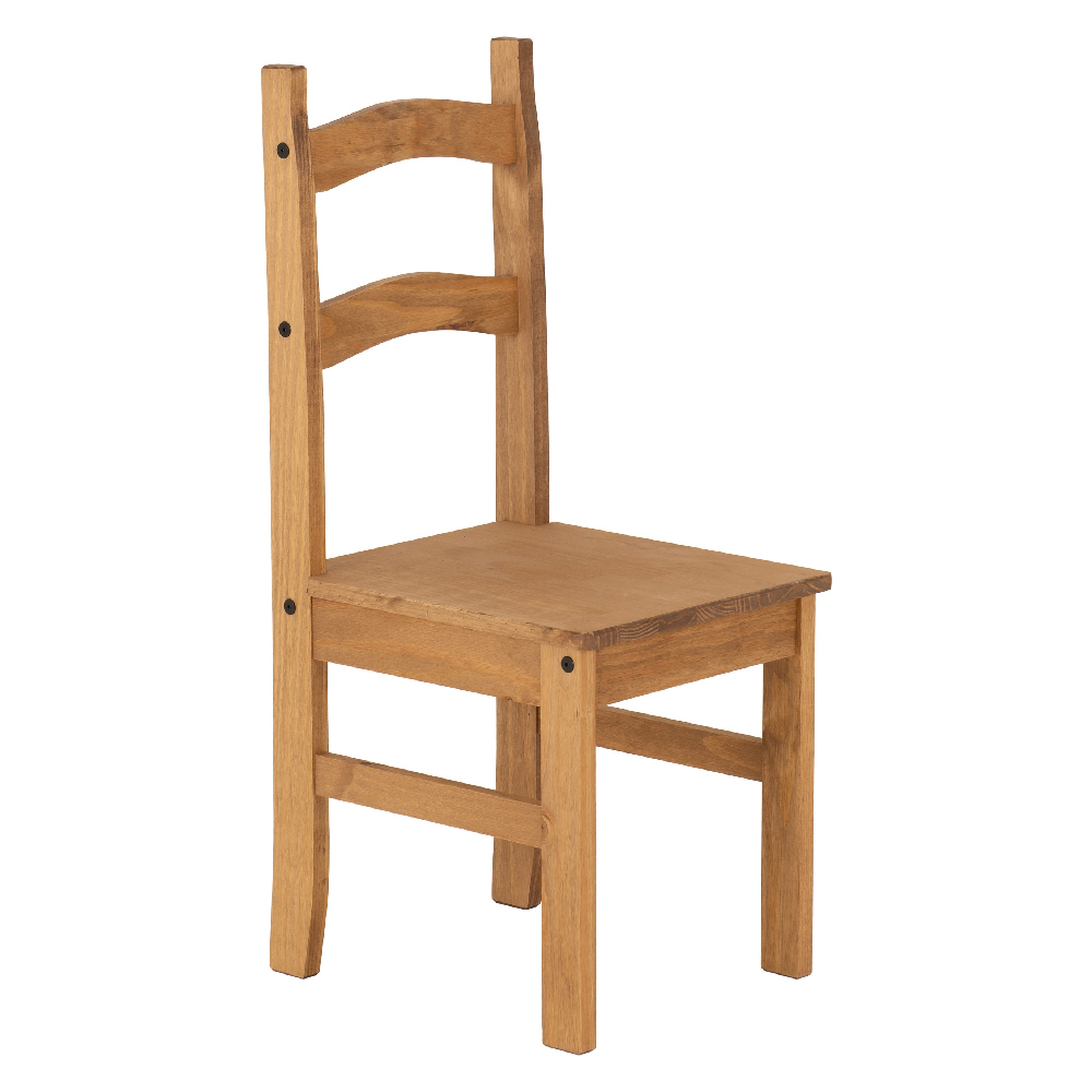 Revolution Wooden Dining Table With 2 Chairs In Waxed Pine