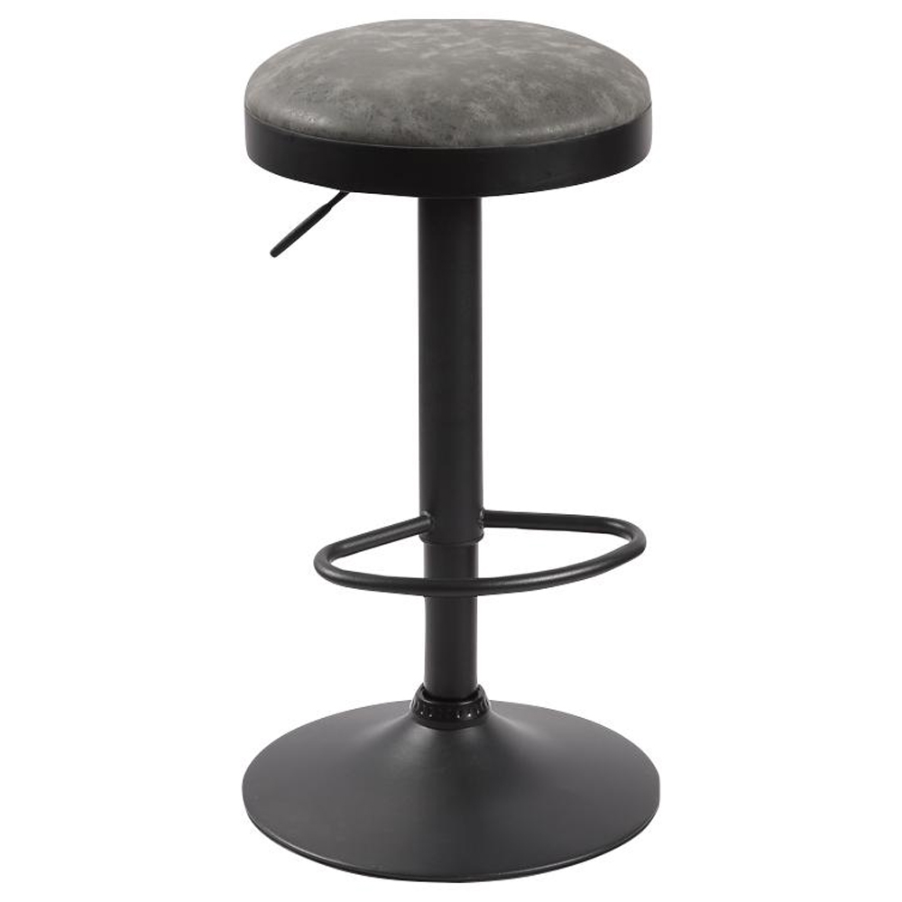 Rexford Grey Fabric Bar Stools In Pair
