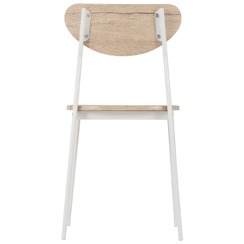 Rexford Light Oak Wooden Dining Chairs With White Frame In Pair
