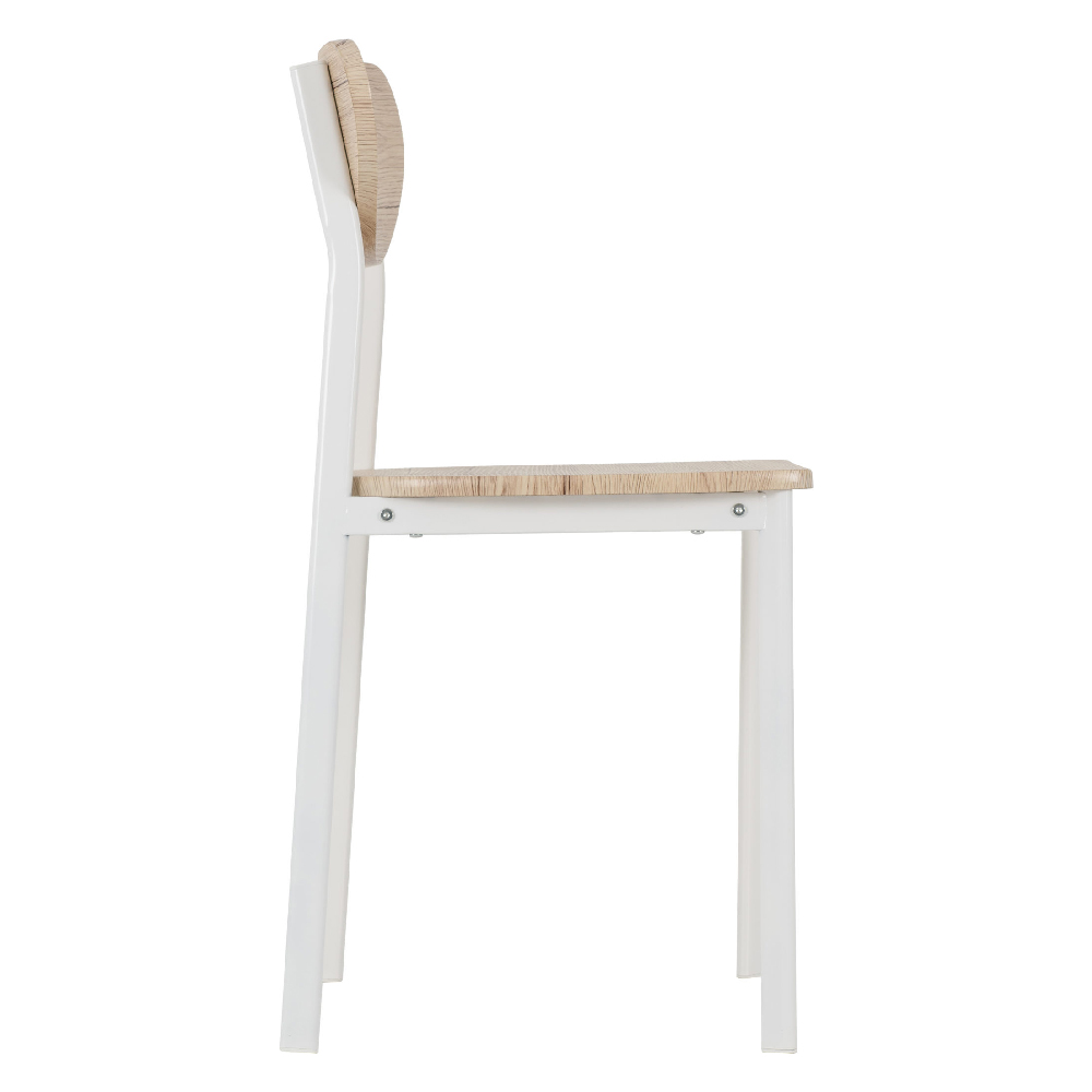 Rexford Wooden Dining Table With 2 Chairs In Light Oak And White