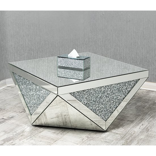 Read more about Reyn crushed glass coffee table in mirrored
