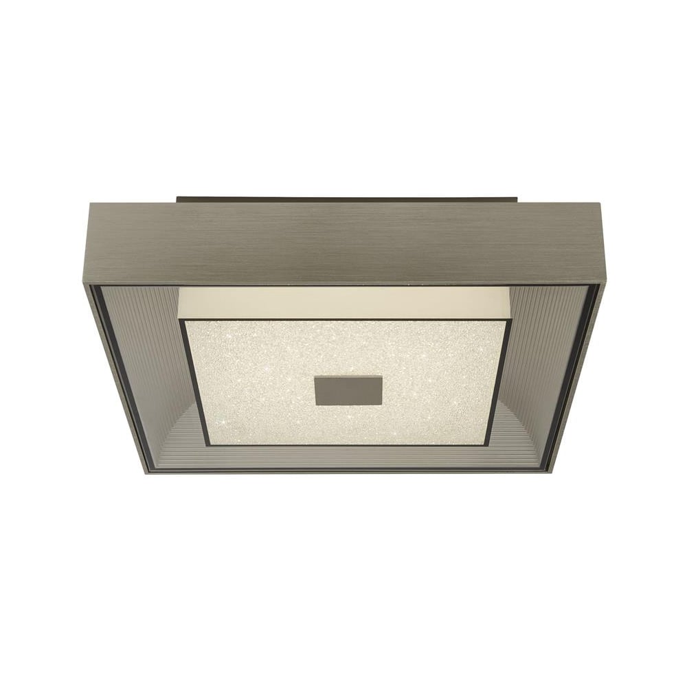 Read more about Rhea led crystal sand flush ceiling light in silver