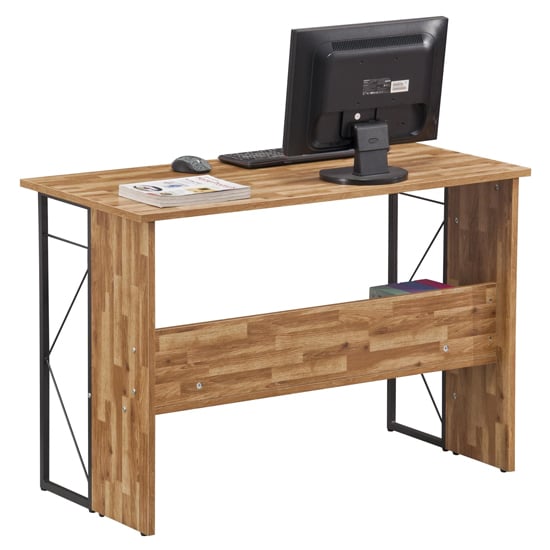 Rhode Wooden Laptop Desk With Grey Steel Frame In Walnut_2