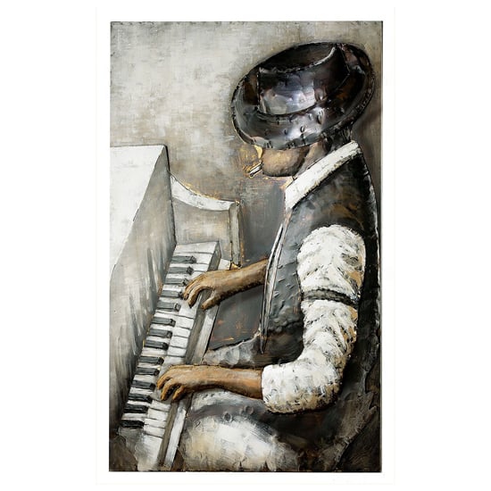 Read more about Rhythm and blues picture metal wall art in multicolor
