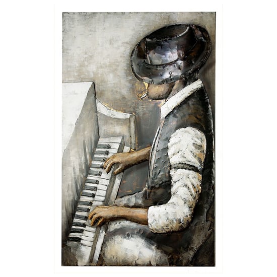 Product photograph of Rhythm And Blues Picture Metal Wall Art In Multicolor from Furniture in Fashion