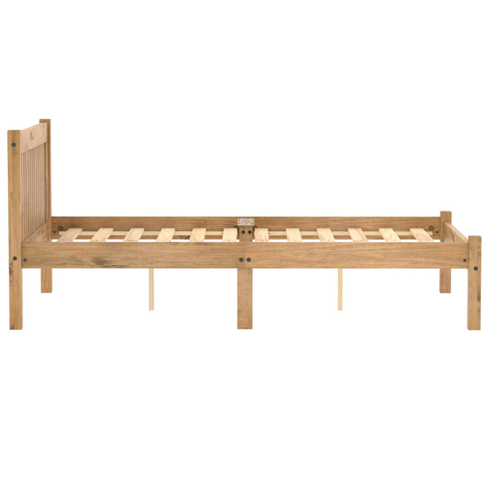 Ria Wooden Double Bed In Natural Oak