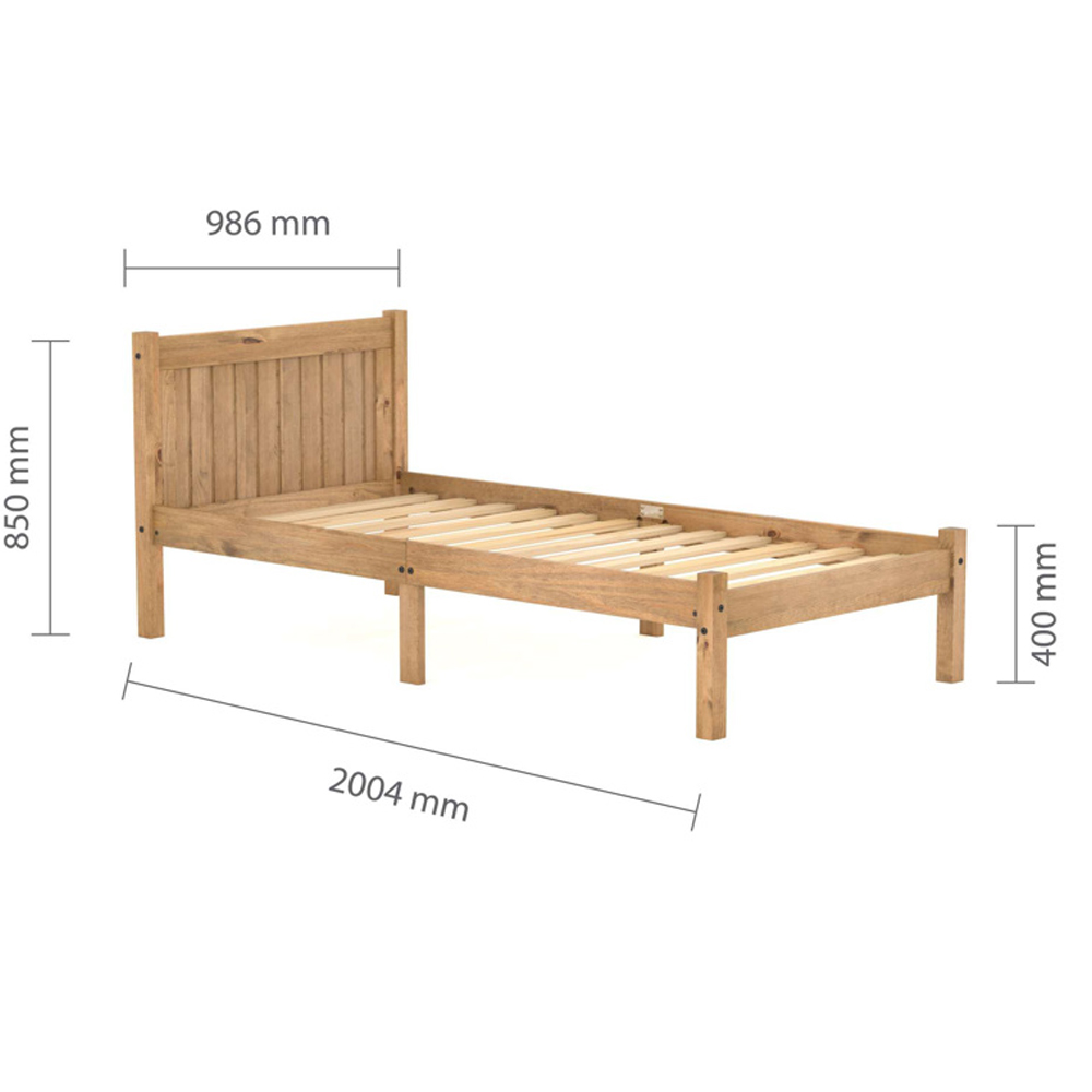 Ria Wooden Single Bed In Natural Oak