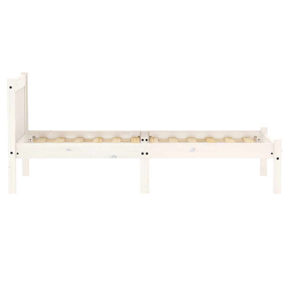 Ria Wooden Small Double Bed In White Wash