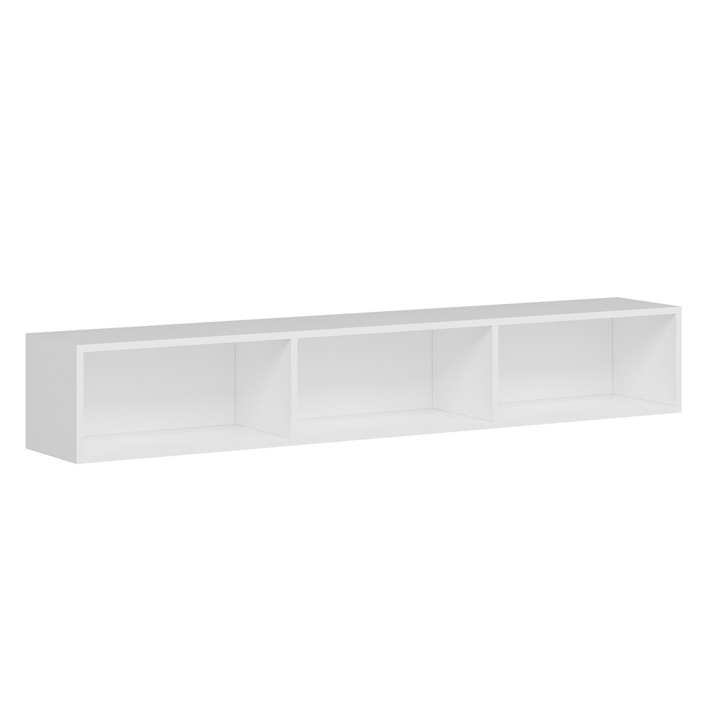 Ribelle Wooden TV Stand with 3 Flap Doors in White