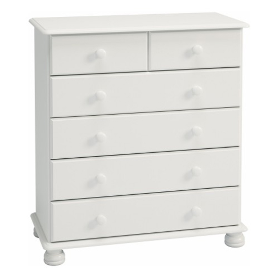 Richland Wooden Chest Of 6 Drawers In Off White Furniture in Fashion