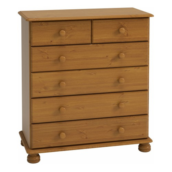 Photo of Richland wooden chest of 6 drawers in pine