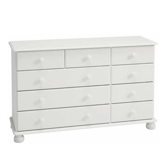 Richland Wooden Chest Of 9 Drawers In Off White Furniture in Fashion