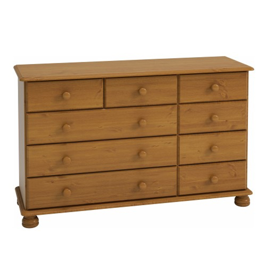 Photo of Richland wooden chest of 9 drawers in pine