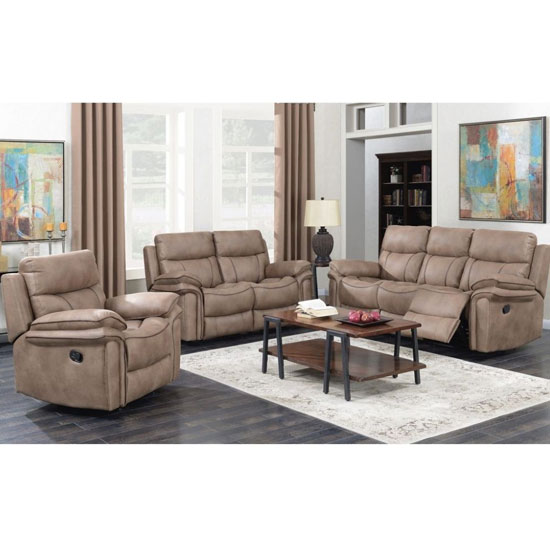 Richmond 3 Seater Sofa And 2 Armchairs Suite In Sahara
