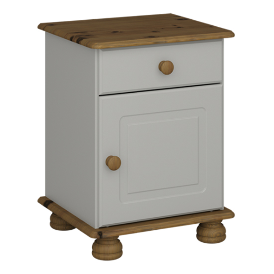Read more about Richmond wooden bedside cabinet in grey and pine