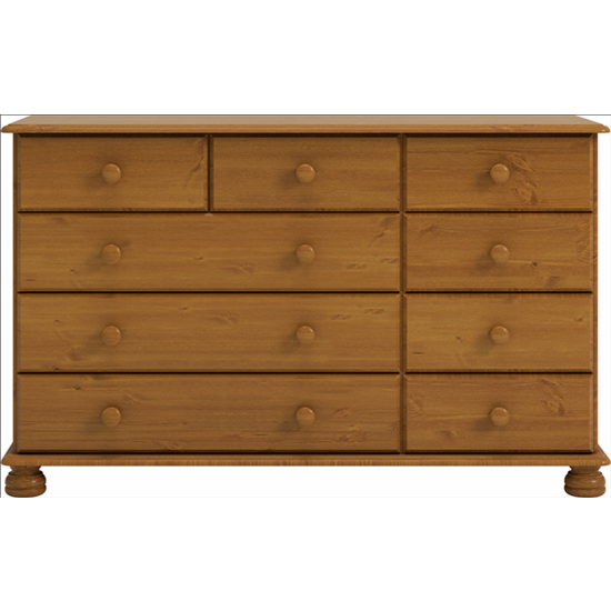Richmond Wooden Chest Of Drawers In Pine With 9 Drawers FiF