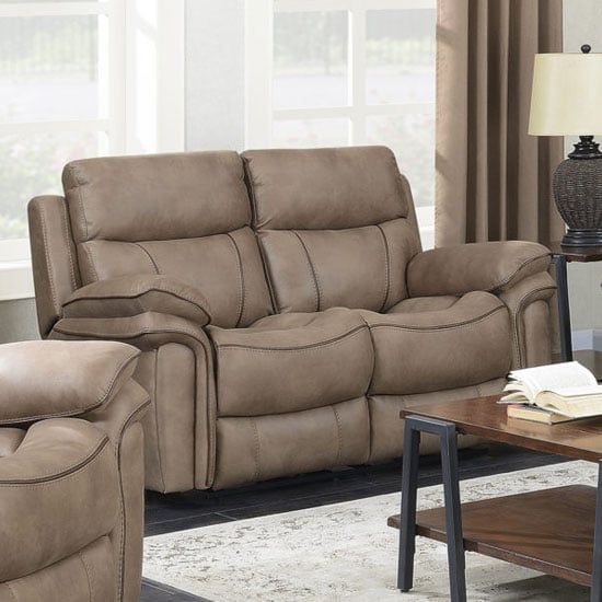 Photo of Richmond fabric 2 seater recliner sofa in sahara