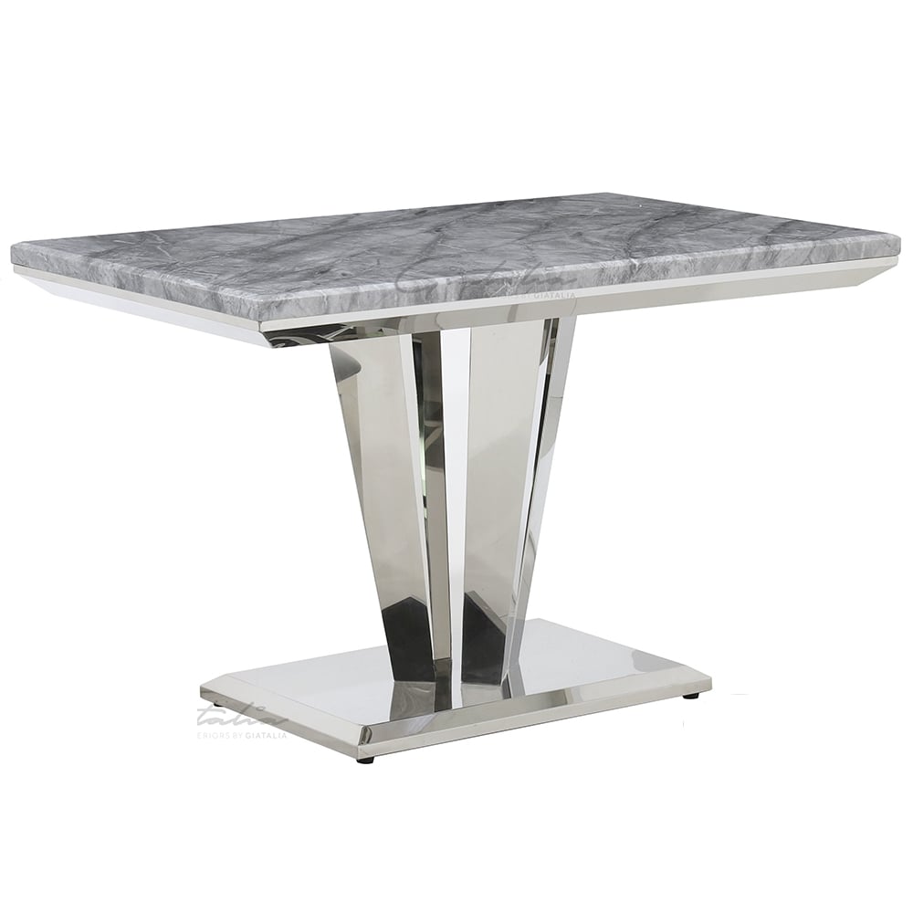 Richmond Marble Rectangular Dining Table In Grey