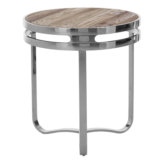 Richmond Pine Wood Round Side Table In Natural Sale