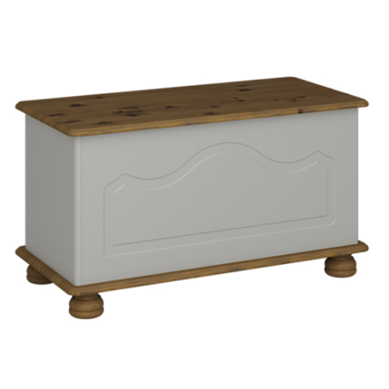 Richmond Wooden Storage Trunk In Grey And Pine FiF