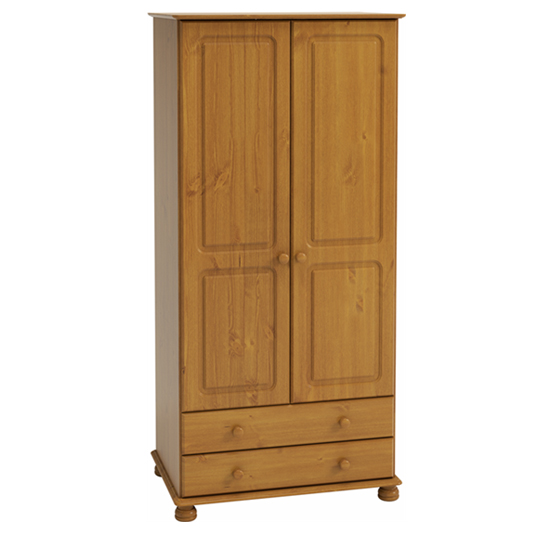 Richmond Tall Wardrobe In Pine With 2 Doors And 2 Drawers FiF