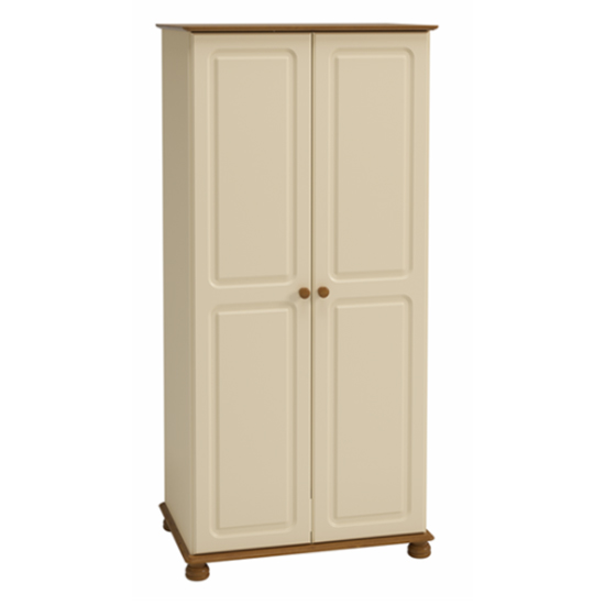 Richmond Wooden Wardrobe In Cream And Pine With 2 Doors Sale