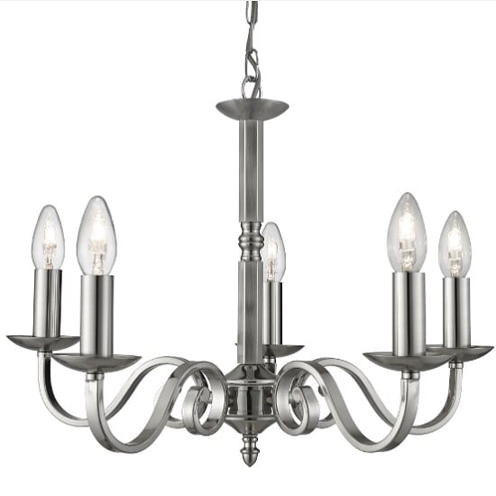 Richmond 5 Light Ceiling Light In Satin Silver