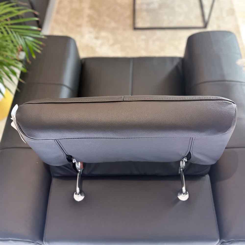 Richmont Leather Electric Recliner 1 Seater Sofa in Black