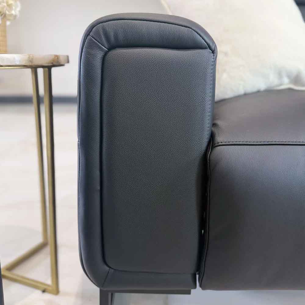 Richmont Leather Electric Recliner 3+2 Sofa Set in Black