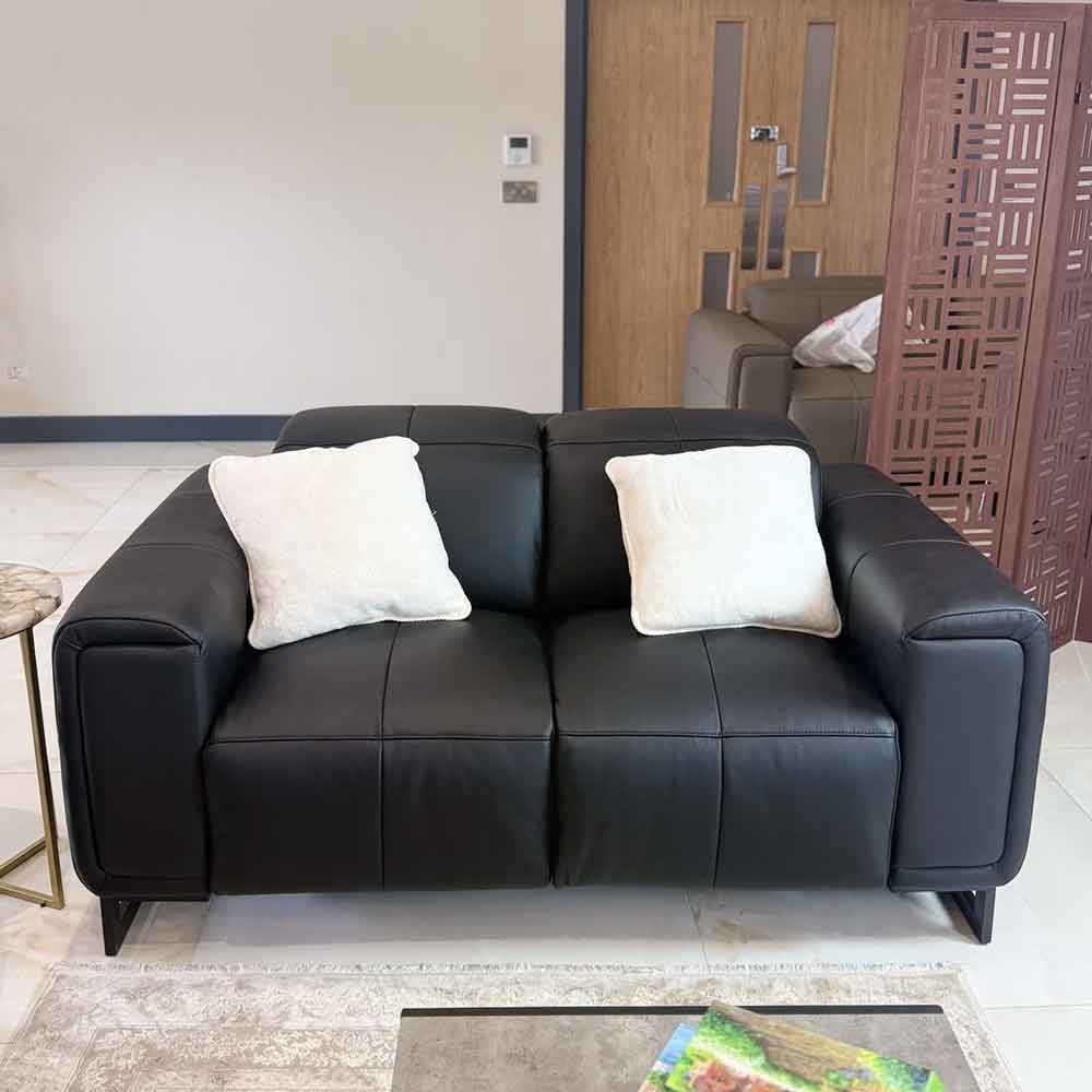 Richmont Leather Electric Recliner 3+2 Sofa Set in Black