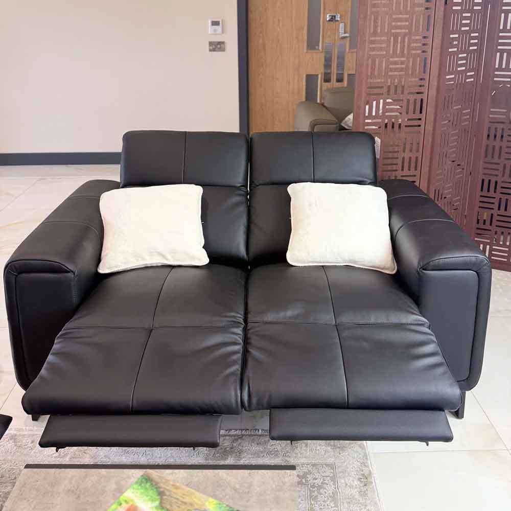 Richmont Leather Electric Recliner 3+2 Sofa Set in Black