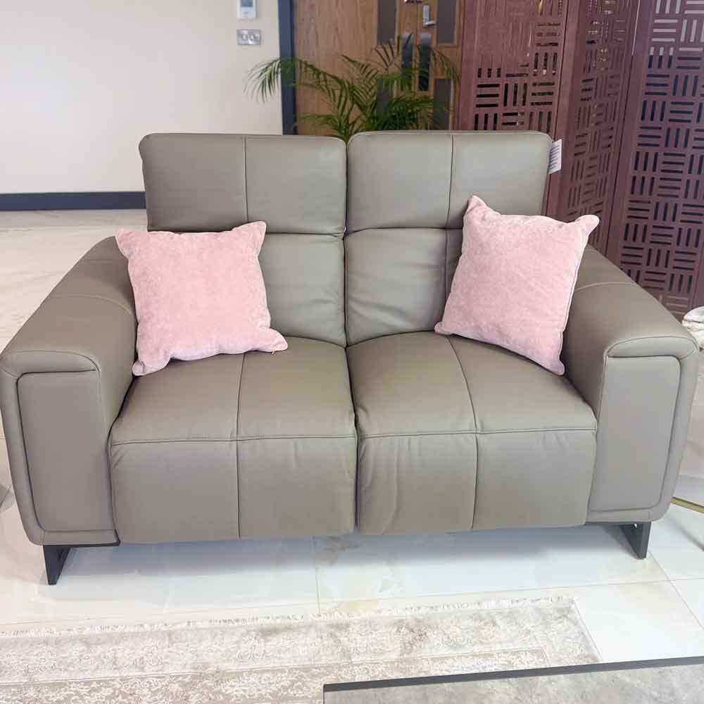 Richmont Leather Electric Recliner 3+2 Sofa Set in Grey