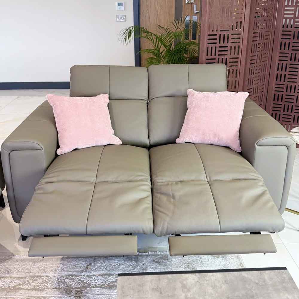 Richmont Leather Electric Recliner 3+2 Sofa Set in Grey