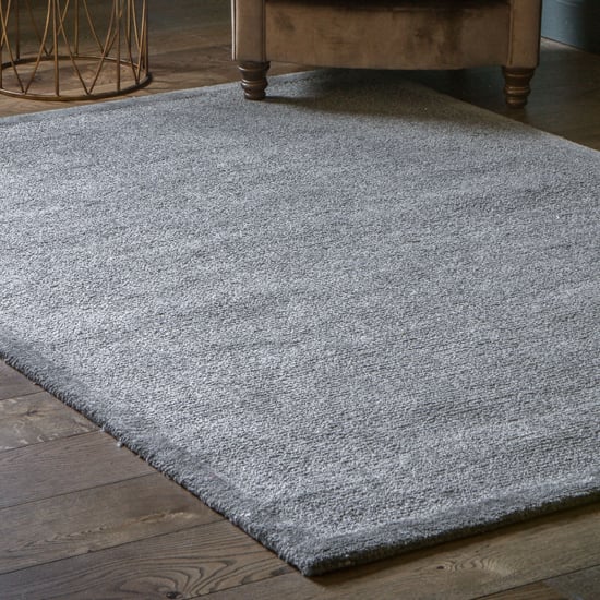 Product photograph of Ridgewood Soft And Fluffy Polyster Fabric Rug In Slate from Furniture in Fashion