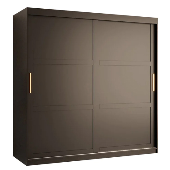 Rieti I Wooden Wardrobe 2 Sliding Doors 180cm In Black