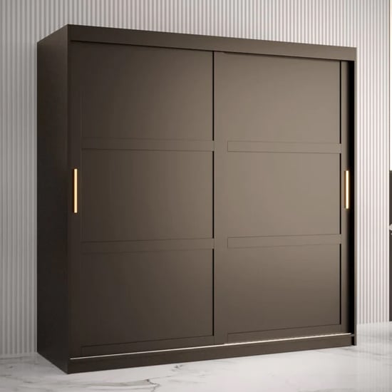 Product photograph of Rieti I Wooden Wardrobe 2 Sliding Doors 180cm In Black from Furniture in Fashion