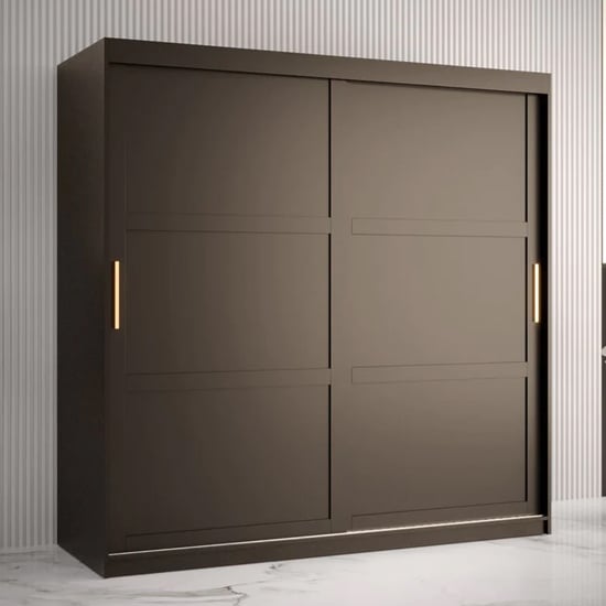 Read more about Rieti i wooden wardrobe 2 sliding doors 180cm in black