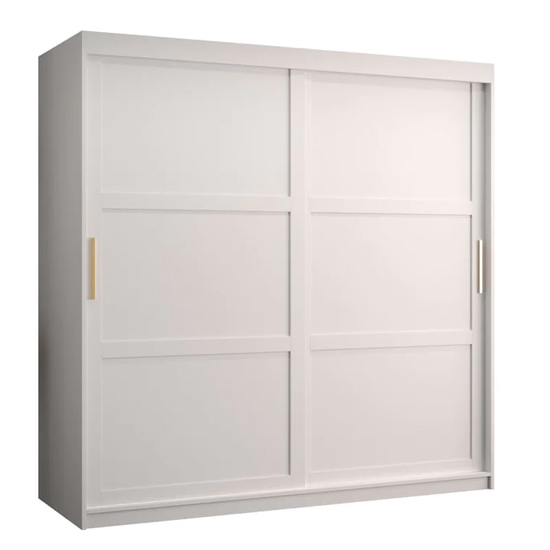 Rieti I Wooden Wardrobe 2 Sliding Doors 180cm In White