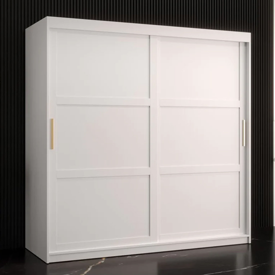 Read more about Rieti i wooden wardrobe 2 sliding doors 180cm in white