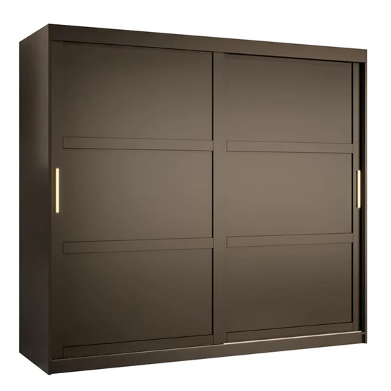 Rieti I Wooden Wardrobe 2 Sliding Doors 200cm In Black